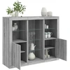 Image de vidaXL Sideboards avec lampes LED 3 pcs. Gris Sonoma Matériau dérivé du bois