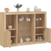 Image de vidaXL Sideboards avec lampes LED 3 pcs. chêne Sonoma bois composite