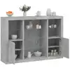 Image de vidaXL Sideboards avec lampes LED 3 pcs. Gris béton Bois composite
