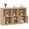 Image de vidaXL Sideboard avec lampes LED Chêne Sonoma 162x37x100 cm