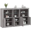 Image de vidaXL Sideboard avec lampes LED Gris Sonoma 162x37x100 cm