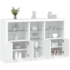 Image de vidaXL Sideboard avec lampes LED blanc 162x37x100 cm