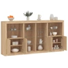 Image de vidaXL Sideboard avec lampes LED Chêne Sonoma 202x37x100 cm