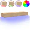 Image de vidaXL Armoires TV avec lampes LED 2 unités Chêne Sonoma 60x35x15,5 cm