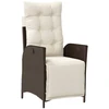 Image de vidaXL Fauteuil de jardin avec repose-pieds Réglable Marron Poly Rattan