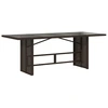 Image de vidaXL Table de jardin avec plateau en verre brun 190x80x74 cm Poly rotin