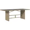 Image de vidaXL Table de jardin avec plateau en verre Beige 190x80x74 cm Poly rotin