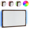 Image de vidaXL Miroir de salle de bain LED brun imitation chêne 60x8,5x38 cm Bois composite