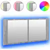 Image de vidaXL Armoire à miroir LED gris Sonoma 100x12x45 cm