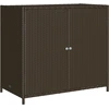 Image de vidaXL Armoire de jardin marron 83x45x76 cm Poly rotin