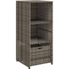 Image de vidaXL Armoire de jardin Gris 50x55x115 cm Poly rotin