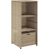 Image de vidaXL Armoire de jardin beige 50x55x115 cm Poly rotin