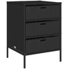 Image de vidaXL Armoire de jardin noire 55x59x80 cm Poly rotin