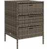 Image de vidaXL Armoire de jardin Gris 55x59x80 cm Poly rotin