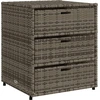 Image de vidaXL Armoire de jardin Gris 55x59x69 cm Poly rotin