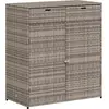 Image de vidaXL Armoire de jardin Gris 105x55x113 cm Poly rotin