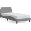 Image de vidaXL Cadre de lit "Dover" gris clair 80x200 cm Tissu