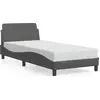 Image de vidaXL Cadre de lit "Dover" Gris 80x200 cm Similicuir