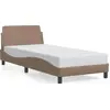 Image de vidaXL Cadre de lit "Dover" cappuccino brun 80x200 cm simili-cuir