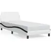 Image de vidaXL Cadre de lit "Dover" blanc et noir 80x200 cm simili-cuir