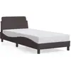 Image de vidaXL Cadre de lit "Dover" brun foncé 90x190 cm Tissu