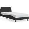 Image de vidaXL Cadre de lit avec tête de lit "Dover" noir 90x200 cm velours