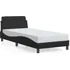 Image de vidaXL Cadre de lit "Dover" noir 90x200 cm simili-cuir