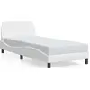 Image de vidaXL Cadre de lit "Dover" blanc 90x200 cm simili-cuir