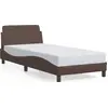Image de vidaXL Cadre de lit "Dover" Marron 90x200 cm Similicuir