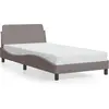Image de vidaXL Cadre de lit "Dover" Taupe 100x200 cm Tissu