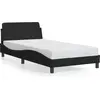 Image de vidaXL Cadre de lit "Dover" noir 100x200 cm velours