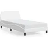 Image de vidaXL Cadre de lit "Dover" blanc 100x200 cm simili-cuir