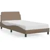 Image de vidaXL Cadre de lit "Dover" Cappuccino-Brun 100x200 cm Similicuir