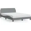 Image de vidaXL Cadre de lit "Dover" gris clair 120x200 cm Tissu
