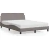 Image de vidaXL Cadre de lit "Dover" Taupe 120x200 cm Tissu