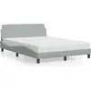 Image de vidaXL Cadre de lit "Dover" gris clair 120x200 cm velours