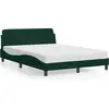 Image de vidaXL Cadre de lit "Dover" vert foncé 120x200 cm velours