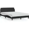 Image de vidaXL Cadre de lit "Dover" noir et blanc 120x200 cm simili-cuir