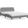 Image de vidaXL Cadre de lit "Dover" gris clair 140x190 cm Tissu