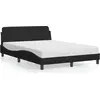 Image de vidaXL Cadre de lit "Dover" noir 140x190 cm velours