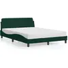 Image de vidaXL Cadre de lit "Dover" vert foncé 140x190 cm velours