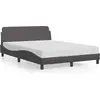 Image de vidaXL Cadre de lit "Dover" Gris 140x190 cm Similicuir