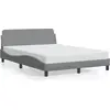 Image de vidaXL Cadre de lit "Dover" gris clair 140x200 cm Tissu