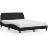 Image de vidaXL Cadre de lit "Dover" noir 140x200 cm velours