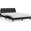 Image de vidaXL Cadre de lit "Dover" noir 140x200 cm simili-cuir