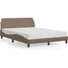 Image de vidaXL Cadre de lit "Dover" Cappuccino-Brun 140x200 cm Similicuir
