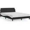 Image de vidaXL Cadre de lit "Dover" noir et blanc 140x200 cm simili-cuir