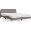 Image de vidaXL Cadre de lit "Dover" Taupe 160x200 cm Tissu