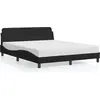 Image de vidaXL Cadre de lit "Dover" noir 160x200 cm velours