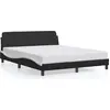 Image de vidaXL Cadre de lit "Dover" noir et blanc 160x200 cm simili-cuir